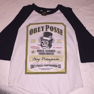Obey baseball tee